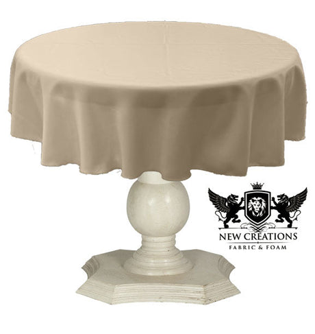 Dull Bridal Satin Fabric - Solid Color, 51" Round (1 Piece)