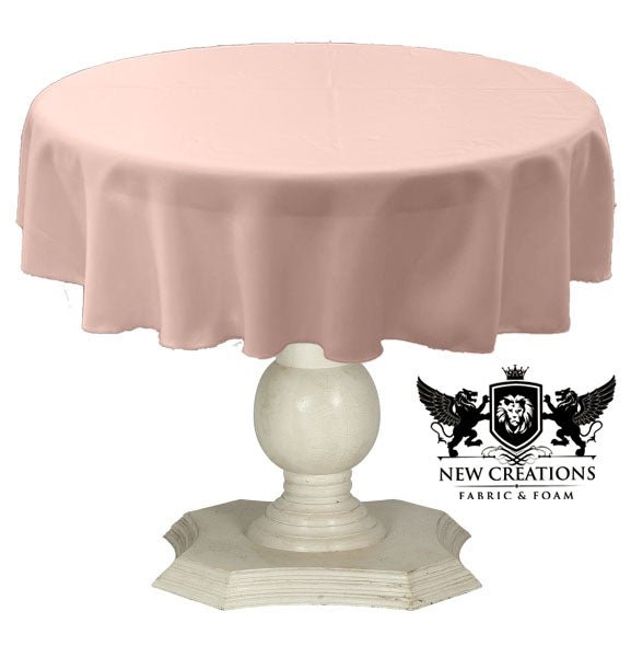 Dull Bridal Satin Fabric - Solid Color, 51" Round (1 Piece)