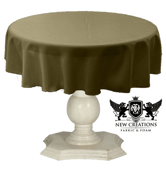 Dull Bridal Satin Fabric - Solid Color, 51" Round (1 Piece)
