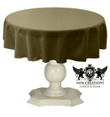 Dull Bridal Satin Fabric - Solid Color, 51" Round (1 Piece)