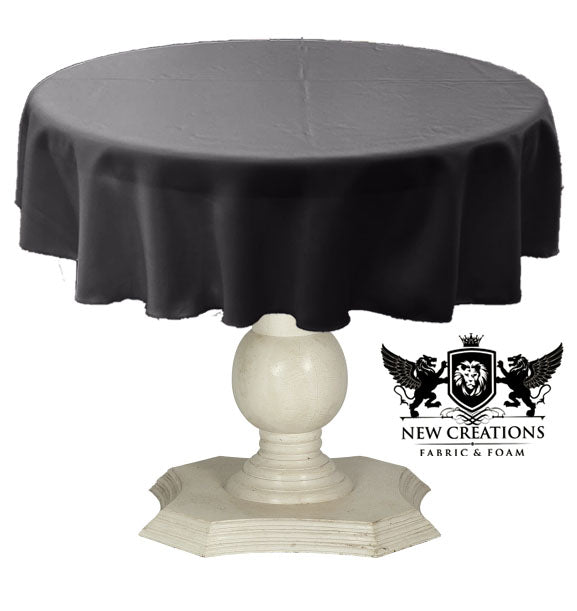 Tablecloth Dull Bridal Satin Fabric - 54" Round, Color Options (1 Piece)