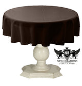 Tablecloth Dull Bridal Satin Fabric - 54" Round, Color Options (1 Piece)
