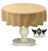Tablecloth Dull Bridal Satin Fabric - 54" Round, Color Options (1 Piece)