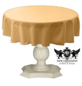 Tablecloth Dull Bridal Satin Fabric - 54" Round, Color Options (1 Piece)
