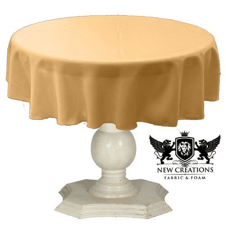 Tablecloth Dull Bridal Satin Fabric - 54" Round, Color Options (1 Piece)