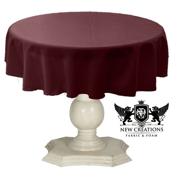 Tablecloth Dull Bridal Satin Fabric - 54" Round, Color Options (1 Piece)