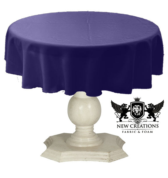Tablecloth Dull Bridal Satin Fabric - 54" Round, Color Options (1 Piece)