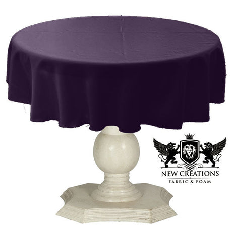 Tablecloth Dull Bridal Satin Fabric - 54" Round, Color Options (1 Piece)