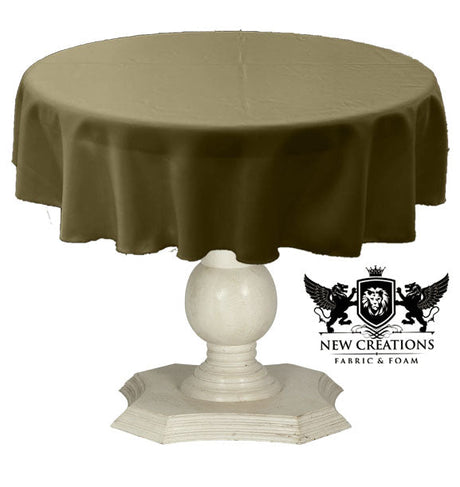 Tablecloth Dull Bridal Satin Fabric - 54" Round, Color Options (1 Piece)