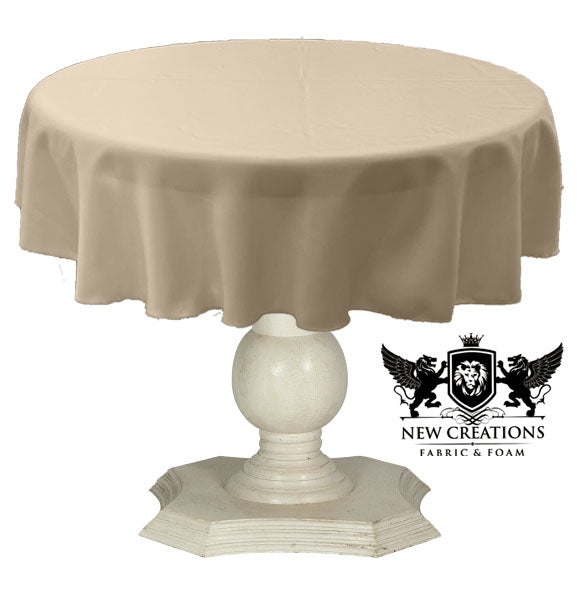 Tablecloth Dull Bridal Satin Fabric - 54" Round, Color Options (1 Piece)