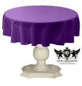 Tablecloth Dull Bridal Satin Fabric - 54" Round, Color Options (1 Piece)