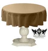Tablecloth Dull Bridal Satin Fabric - 54" Round, Color Options (1 Piece)