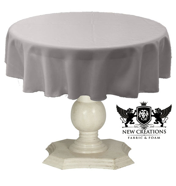 Tablecloth Dull Bridal Satin Fabric - 54" Round, Color Options (1 Piece)
