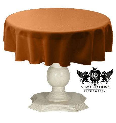 Tablecloth Dull Bridal Satin Fabric - 54" Round, Color Options (1 Piece)