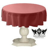 Tablecloth Dull Bridal Satin Fabric - 54" Round, Color Options (1 Piece)