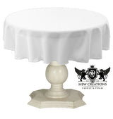 Tablecloth Dull Bridal Satin Fabric - Solid Color, 58" Round (1 Piece)