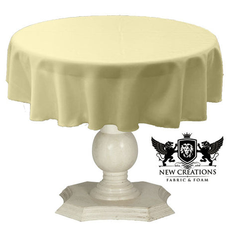 Tablecloth Dull Bridal Satin Fabric - Solid Color, 58" Round (1 Piece)