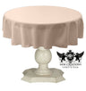 Tablecloth Dull Bridal Satin Fabric - Solid Color, 58" Round (1 Piece)