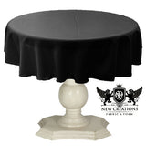 Tablecloth Dull Bridal Satin Fabric - Solid Color, 58" Round (1 Piece)