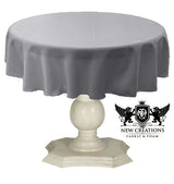 Tablecloth Dull Bridal Satin Fabric - Solid Color, 58" Round (1 Piece)
