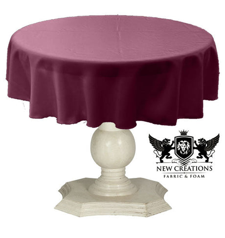 Tablecloth Dull Bridal Satin Fabric - Solid Color, 58" Round (1 Piece)
