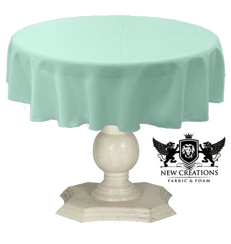 Tablecloth Dull Bridal Satin Fabric - Solid Color, 58" Round (1 Piece)