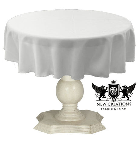 Tablecloth Dull Bridal Satin Fabric - Solid Color, 58" Round (1 Piece)