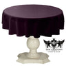 Tablecloth Dull Bridal Satin Fabric - Solid Color, 58" Round (1 Piece)