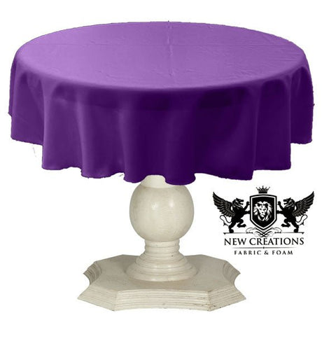 Tablecloth Dull Bridal Satin Fabric - Solid Color, 58" Round (1 Piece)