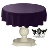 Tablecloth Dull Bridal Satin Fabric - Solid Color, 58" Round (1 Piece)