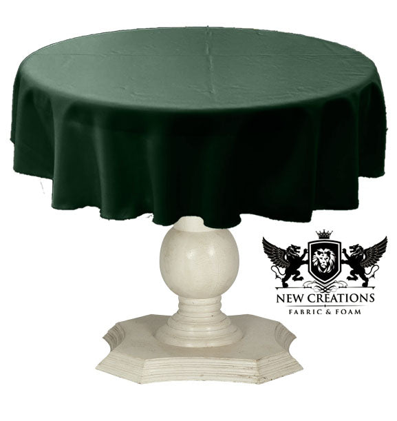 Tablecloth Dull Bridal Satin Fabric - Solid Color, 58" Round (1 Piece)