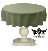 Tablecloth Dull Bridal Satin Fabric - Solid Color, 58" Round (1 Piece)
