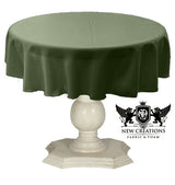 Tablecloth Dull Bridal Satin Fabric - Solid Color, 58" Round (1 Piece)
