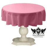 Tablecloth Dull Bridal Satin Fabric - Solid Color, 58" Round (1 Piece)