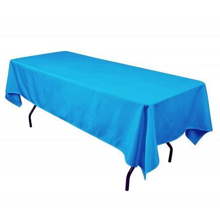 Turquoise 100% Polyester Rectangular Tablecloth 60″ x 126″