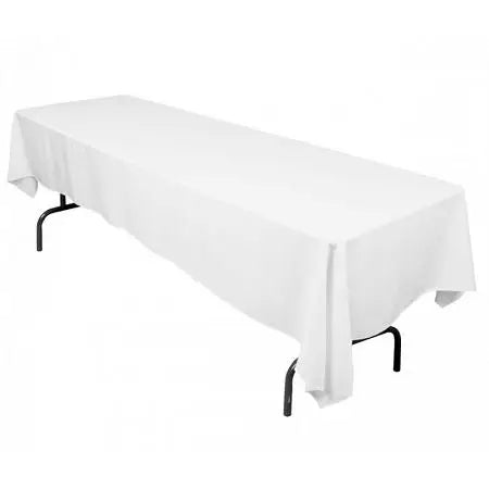 White 100% Polyester Rectangular Tablecloth 60 x 108″