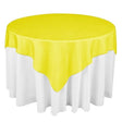 Square Polyester Yellow Overlay Tablecloth 60″ x 60″