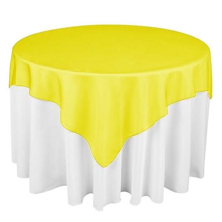 Square Polyester Yellow Overlay Tablecloth 60″ x 60″