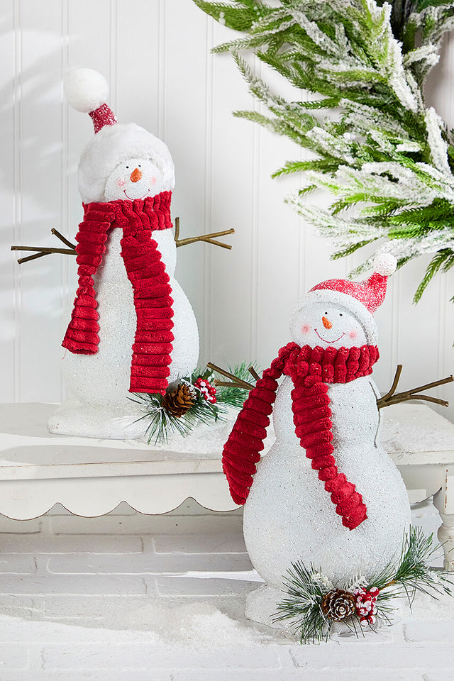 13" Snowman Resin Figure