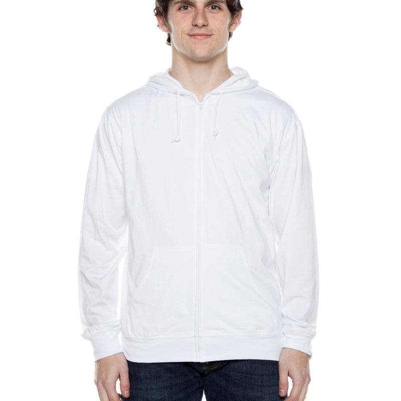 Unisex Jersey Long-Sleeve Full-Zip Hooded T-Shirt