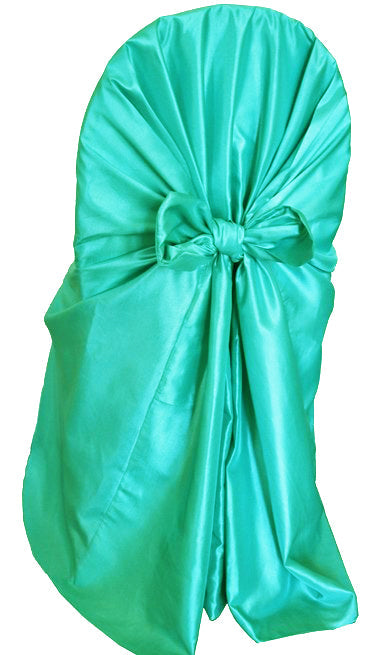 Tiff Blue Taffeta Universal Self Tie Chair Cover