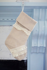 Tan Chevron Pattern Stocking