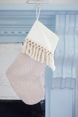 Tan Stocking with Tassels