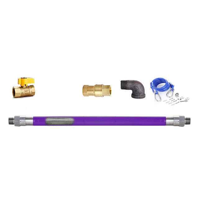 Sapphire TGH-7548QD Gas Connector Hose Kit 48" w/Quick Disconnect