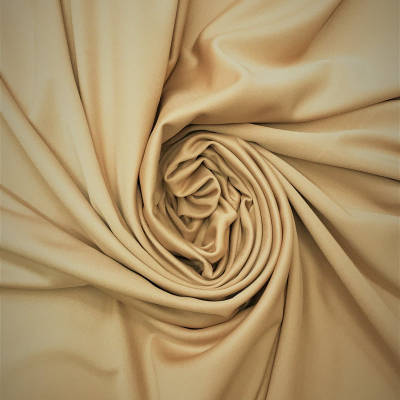 Taupe Scuba Polyester Fabric - Taupe, 59"-60" Wide