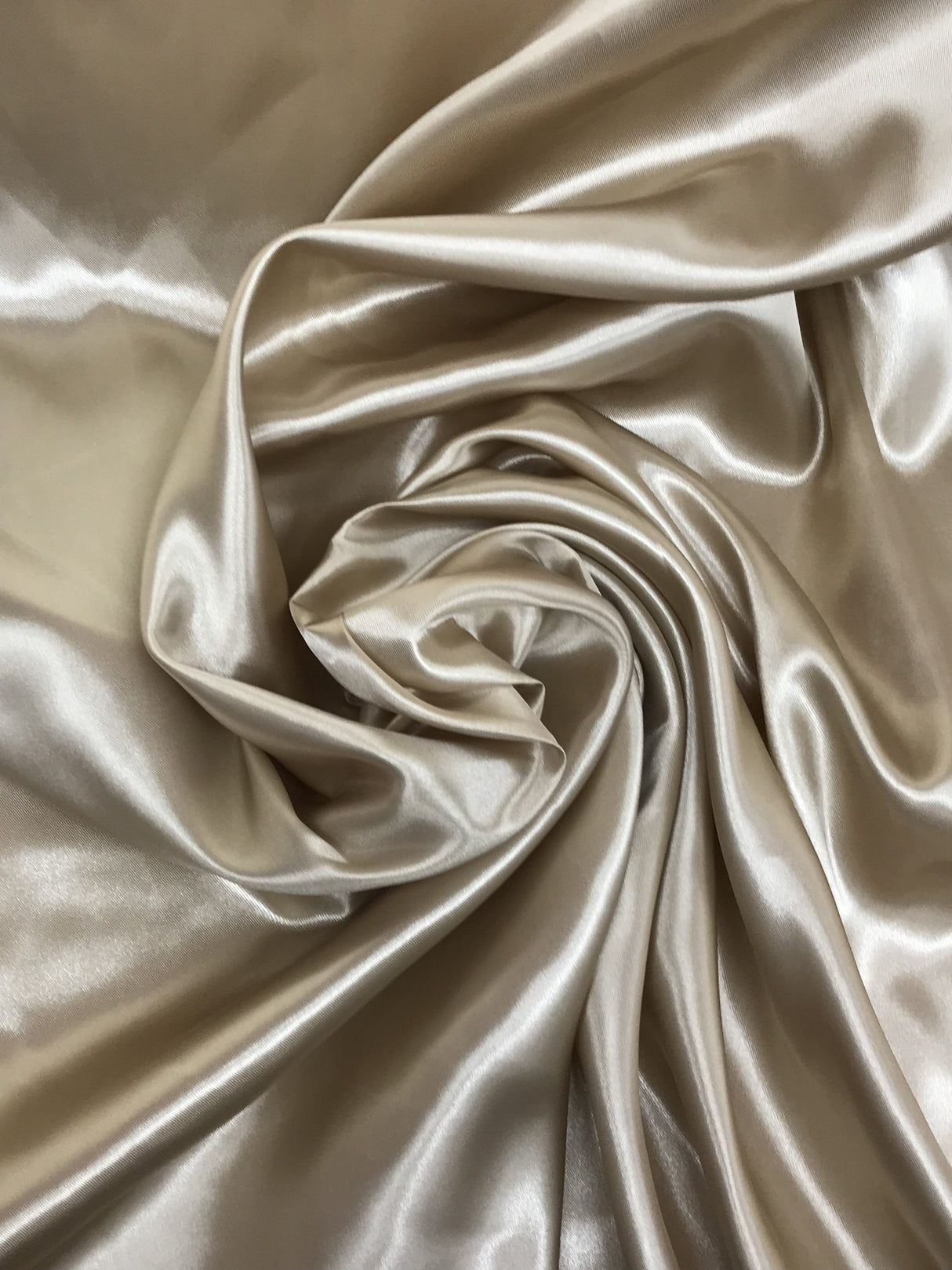 Taupe Medium Satin Polyester Fabric - Taupe, Satin, 58"-60" Wide