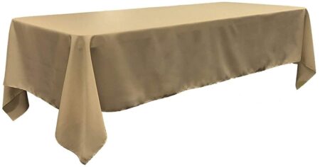 Polyester Rectangular Tablecloth 60x144 Inch – Durable Reusable Table Linen for Weddings, Parties, Banquets & Events