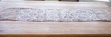 Taupe Printed Velvet with Fur Trim Table Runner (15"x72")