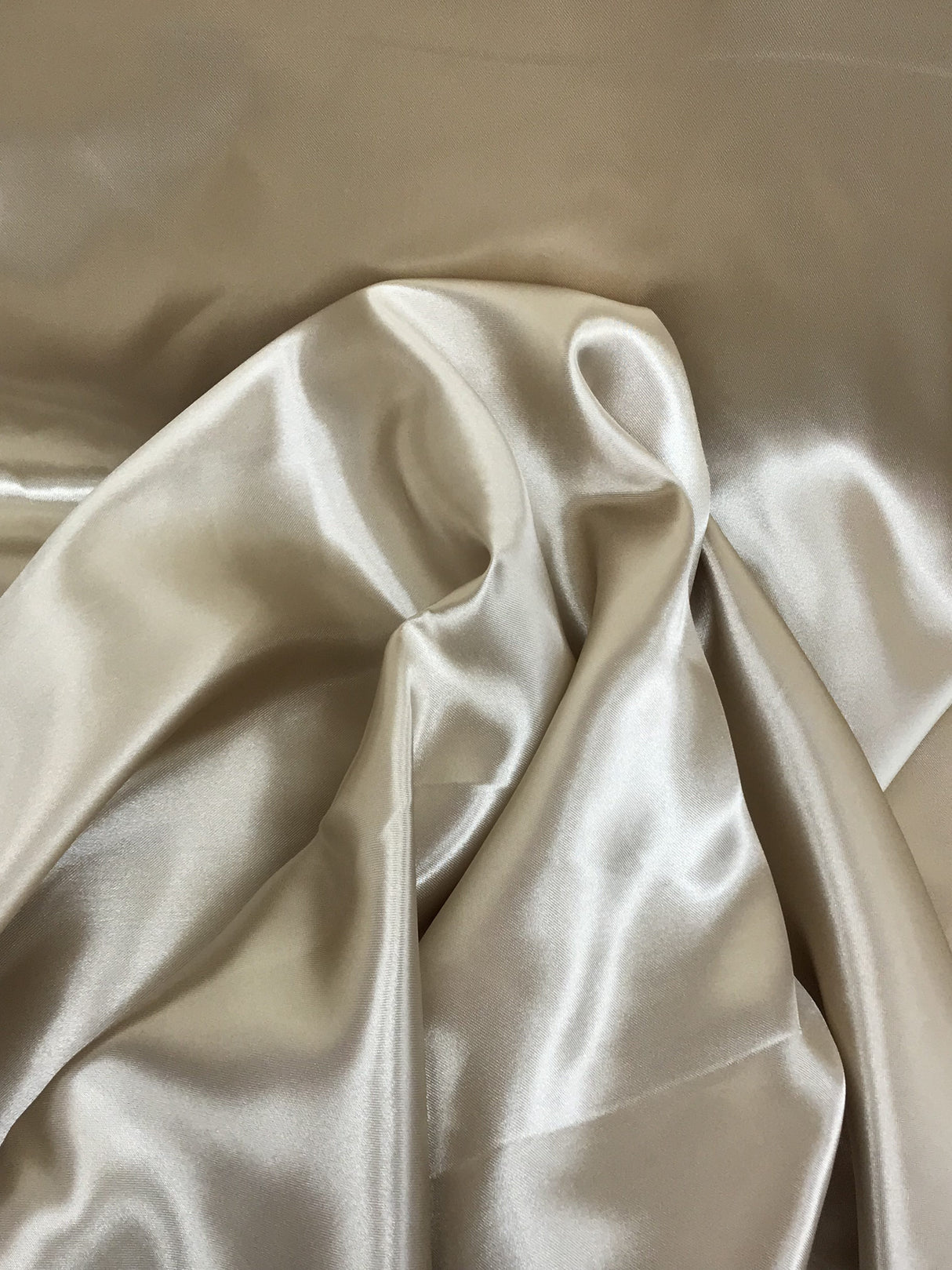 Taupe Medium Satin Polyester Fabric - Taupe, Satin, 58"-60" Wide