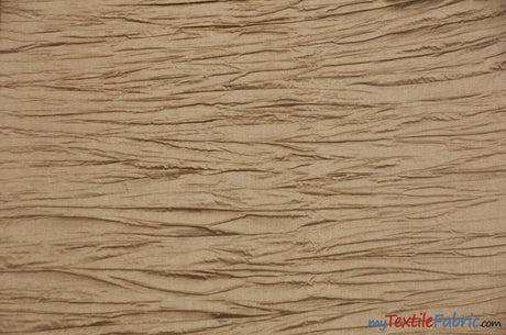 Crease Taffeta Crush Taffeta Polyester Fabric - Crushed Texture, 50/52" Width (Continuous Yards Or By Bolt)